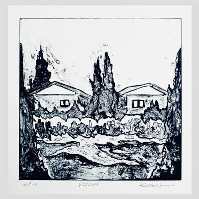 ふるさと納税 多摩市 『VISION』KPM-002(版画作品) フレーム付き |  | 01