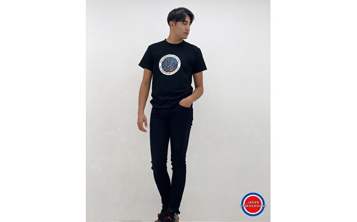 南相馬市 マンホールTシャツ 黒 Sサイズ【49005】