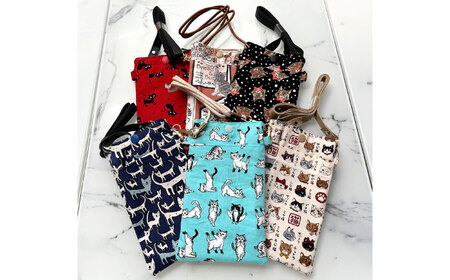 サコッシュ（携帯バッグ）・ネコちゃんキーホルダーセット 大阪府高槻市/Cuddle cat[AOEW001]