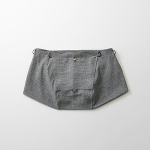 播州織のシンプルドッグスリング（エボニーアイボリー/XSサイズ）〔96-6〕