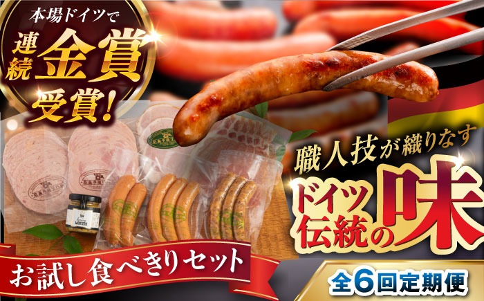 【全6回定期便】本場ドイツで連続金賞受賞！ お試し 食べきり セット《糸島》【糸島手造りハム】 [AAC020]