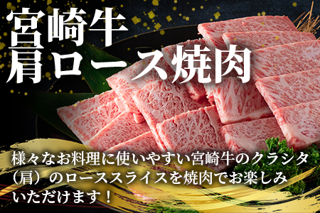 ＜宮崎牛肩ロース焼肉300gと宮崎県産和牛小間切れ200g 総量500g＞【数量限定】【MI143-my】【ミヤチク】