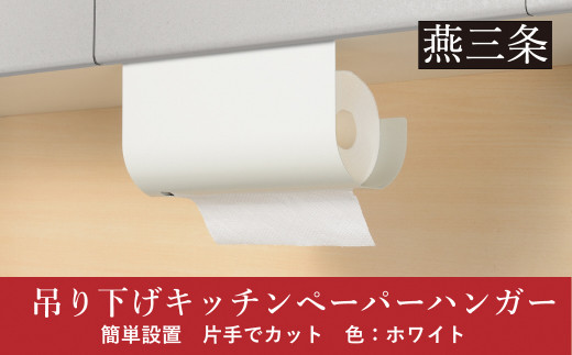 片手でカット 吊り下げキッチンペーパーハンガー ホワイト キッチンペーパーホルダー 10000円以下 1万円以下 【010P136】