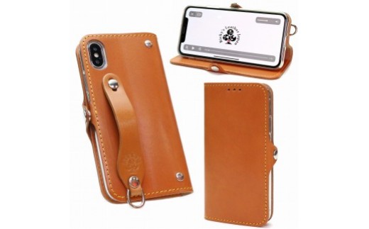 
                  EFGS iPhone XS Max 手帳型 ケース 栃木キャメル 【左開き】 TPU スタンド カード入れ ベルト付き 栃木レザー 本革 リッキーズ
                