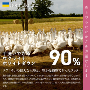  【甲州羽毛肌掛けふとん】手洗いできるウクライナホワイトダウン90% ホワイト（セミダブル) ふとんカバー付 羽毛布団 セミダブル 掛け布団 洗える 甲州 寝具