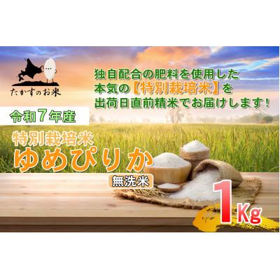 ふるさと納税 鷹栖町 【令和7年産】たかすのお米「特別栽培米 ゆめぴりか」1kg(無洗米)
