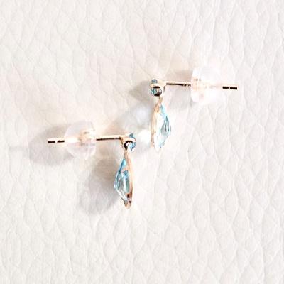 ふるさと納税 甲府市 【ジュエリー】K10 イエローゴールド ブルートパーズ ピアス 保証書付 SE-2861 |  | 01