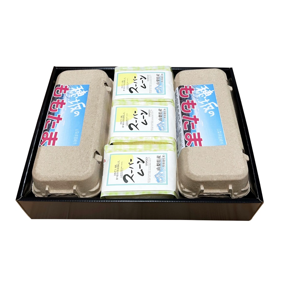 ＜ハイチック＞期間限定！昔ながらの卵かけご飯Bセット（ももたま×20個、スーパームーン450g×3袋）