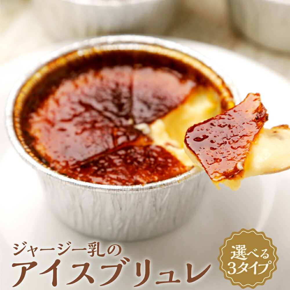 【ふるさと納税】【選べるセット内容】 ジャージー乳のアイスブリュレ4種セット ／ ジャージー乳（4個）＆濃厚キャラメル（4個） ／ ジャージー乳（4個）＆木いちご（4個） デザート おやつ アイス スイーツ 食べ比べ お取り寄せ 高知県 香美市 送料無料