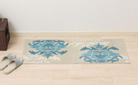 DECORMUSEE サミーラ キッチンマット 45×120cm ブルーグレー