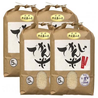 ふるさと納税 丹波篠山市 丹波篠山産コシヒカリ でかんしょ米5kg×4