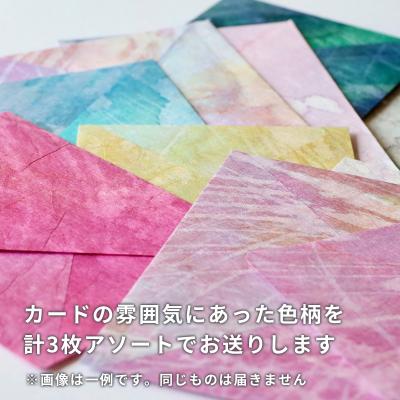 ふるさと納税 いの町 【奏華舎】土佐和紙カード&染紙封筒セット(恐竜 / アソート3種) |  | 03