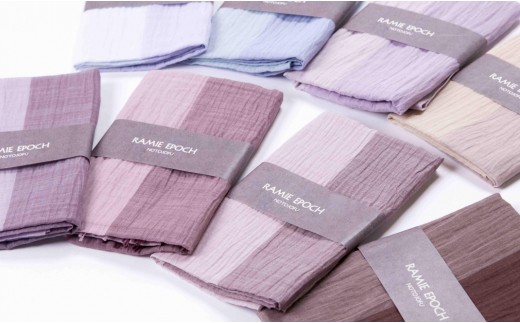 
            能登上布 ストール 麻 Ｌ 選べる ツートンカラー ボーダー おまかせ カラー 伝統 透け感 涼感 光沢感 日常使い 普段使い 羽咋 能登 石川 北陸 [ YAMAZAKI NOTOJOFU]
          