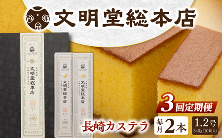 【3回定期便】長崎カステラ2本[EAK030]カステラ