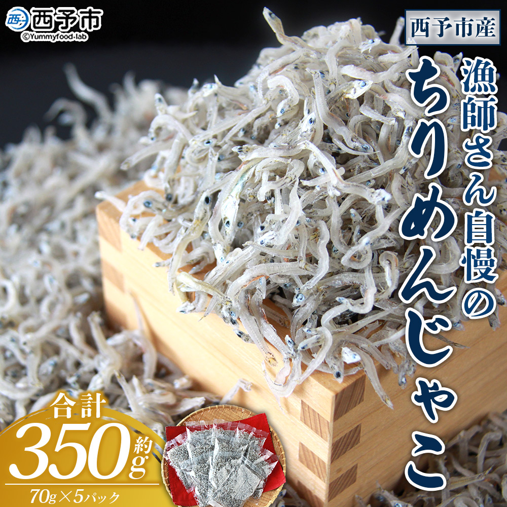 ＜漁師さん自慢のちりめんじゃこ 合計350g（70g×5パック）＞ しらす シラス おじゃこ 魚 さかな 小魚 魚介類 乾燥 海の幸 海鮮 小分け 個包装 おすそ分け 国産 産地直送 特産品 濵田水産 愛媛県 西予市