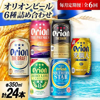 ふるさと納税 中城村 【毎月定期便】オリオンビール定番6種飲み比べ定期便全6回