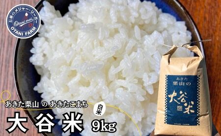 新米 精米 令和6年産 あきた栗山 大谷米 あきたこまち 9kg 秋田県産 あきたこまち オータニファーム