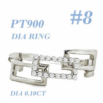 ふるさと納税 笛吹市 PT チェーンリンクリングDIA0.1CT RADR-6937DI-P #8