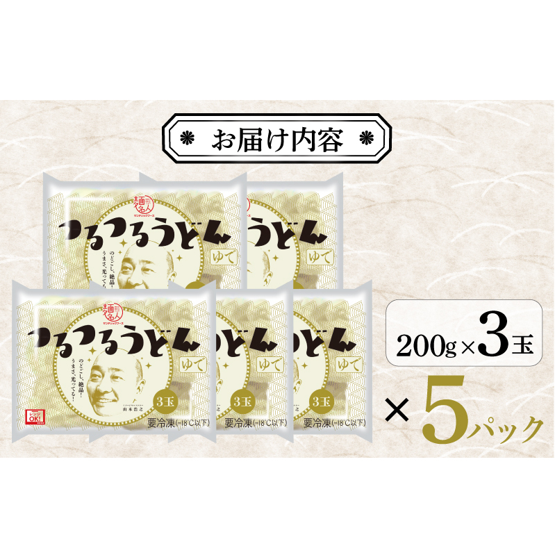 麺名人 つるつるうどん 15食 個包装 099H2513_イメージ3