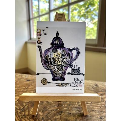 ふるさと納税 養父市 【今子 imako】「つぼみ」をモチーフにした絵画(葉書サイズ原画)とポストカードセット |  | 02
