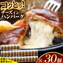 【ふるさと納税】ハンバーグ チーズインハンバーグ 8個 ～ 30個 湯せん で 温めるだけ デミグラス 《7-14営業日以内に出荷予定(土日祝除く)》 簡単 調理 惣菜 冷凍 牛 湯煎 人気 子供 こども 小分け チーズ ふるさと納税 熊本県 玉東町 早く届く