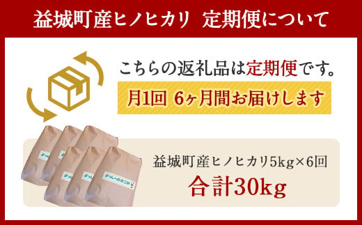 【6回定期便】熊本 益城町産ヒノヒカリ 5kg×年6回 合計30kg