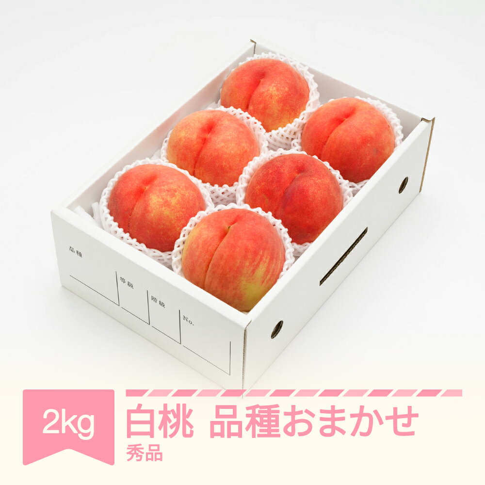 【ふるさと納税】【先行予約】 もも 白桃 秀品 品種おまかせ 化粧箱入り 約2kg 令和8年産 2026年産 山形県産 果物 送料無料 ns-mohtx2※沖縄・離島への配送不可