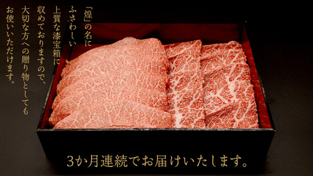 【定期便】＜全3回＞ 【 常陸牛 煌 】 焼肉 希少部位 堪能セット 約2人前 (茨城県共通返礼品)  牛肉 ブランド牛 きらめき 和牛 A5 黒毛和牛 国産黒毛和牛 国産牛 希少 贈答 ギフト