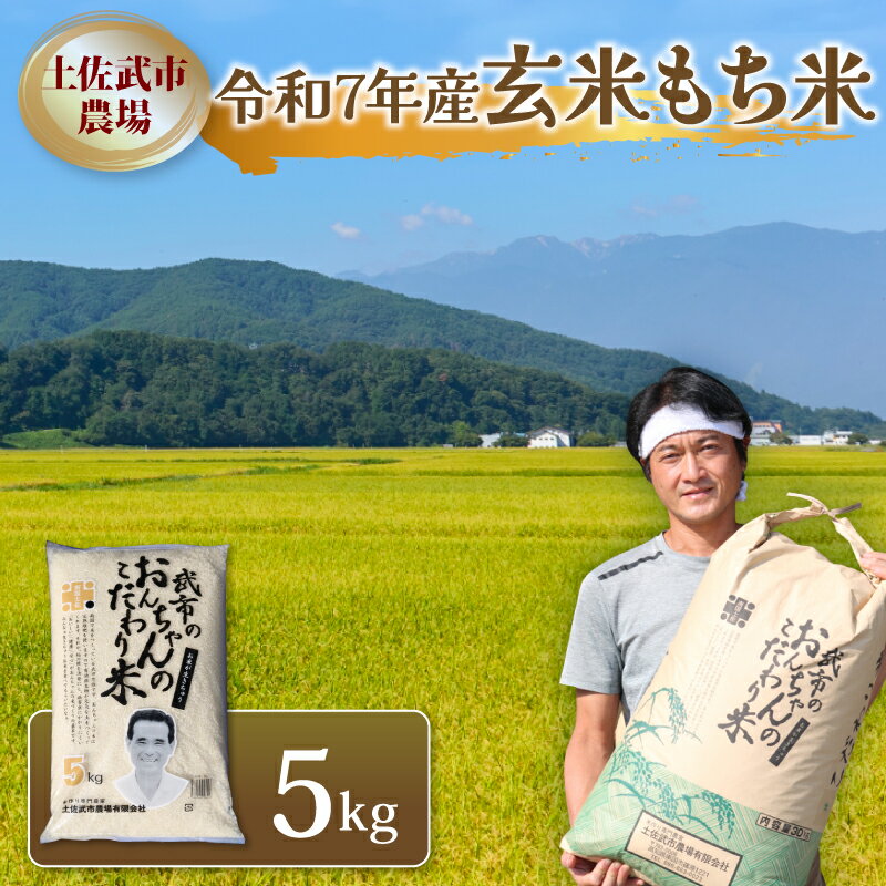 【ふるさと納税】 令和7年度 もち米 玄米 5キロ 数量限定 減農薬栽培 餅米 もちごめ 低化学肥料 高知県 南国市