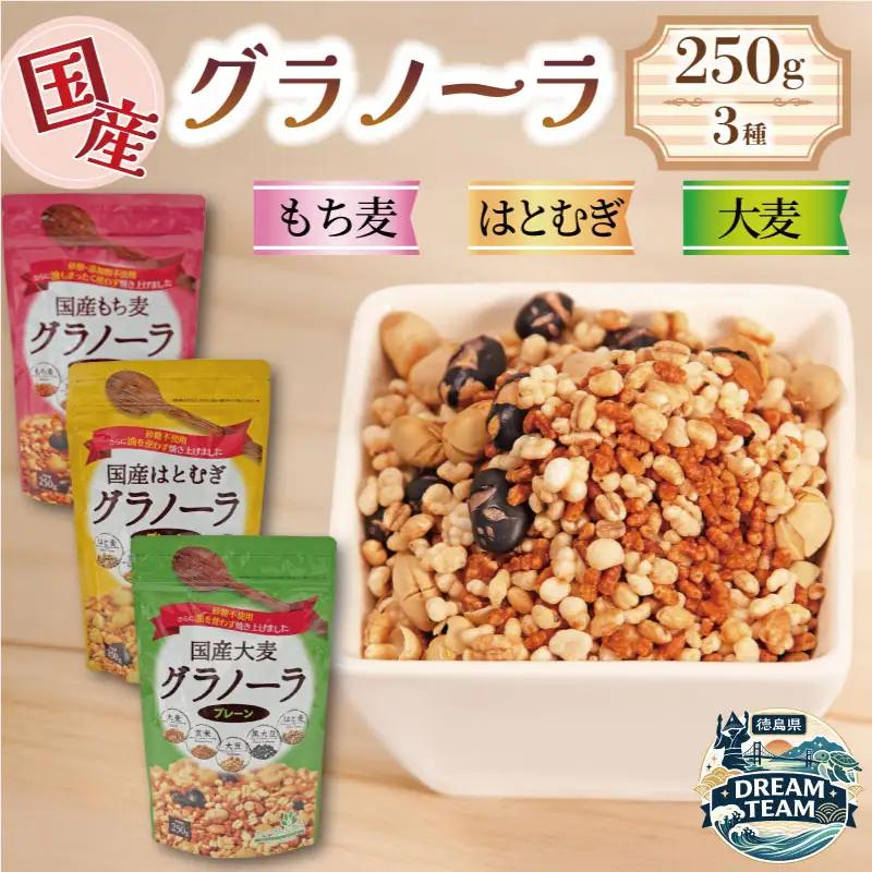 国産グラノーラ3種類セット 三好市 ドリームチーム