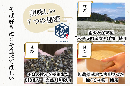 【12ヶ月連続お届け】【越前そば】永平寺そば極 手打ち十割生そば（つゆ付き）5人前 [K-026026]