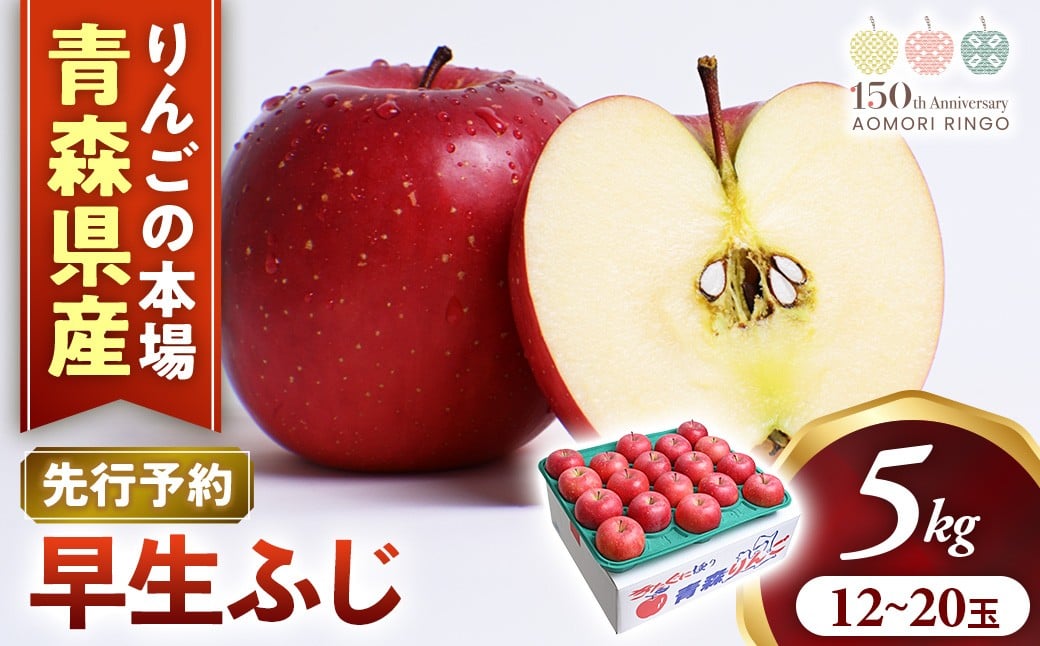 
            【2026年産・先行予約】りんご【早生ふじ】約5kg（12～20玉）★2026年9月下旬～10月下旬頃まで発送予定★ りんご 林檎 リンゴ 国産 早生 ふじ フルーツ 果物 贈答 土産  青森県 三戸町 R0409
          