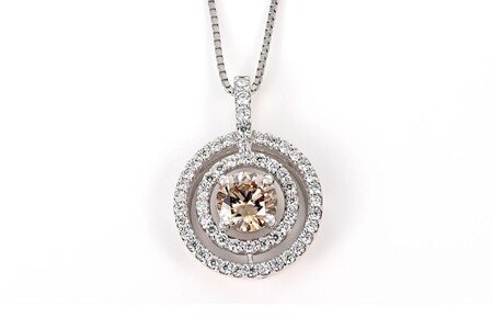 【一点もの】ブラウンダイヤモンド（0.70ct）プラチナペンダント　R83　K05139-H