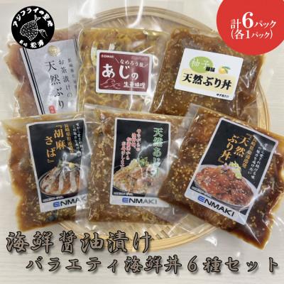 ふるさと納税 松浦市 【海鮮醤油漬け】バラエティ海鮮丼6種セット各1パック