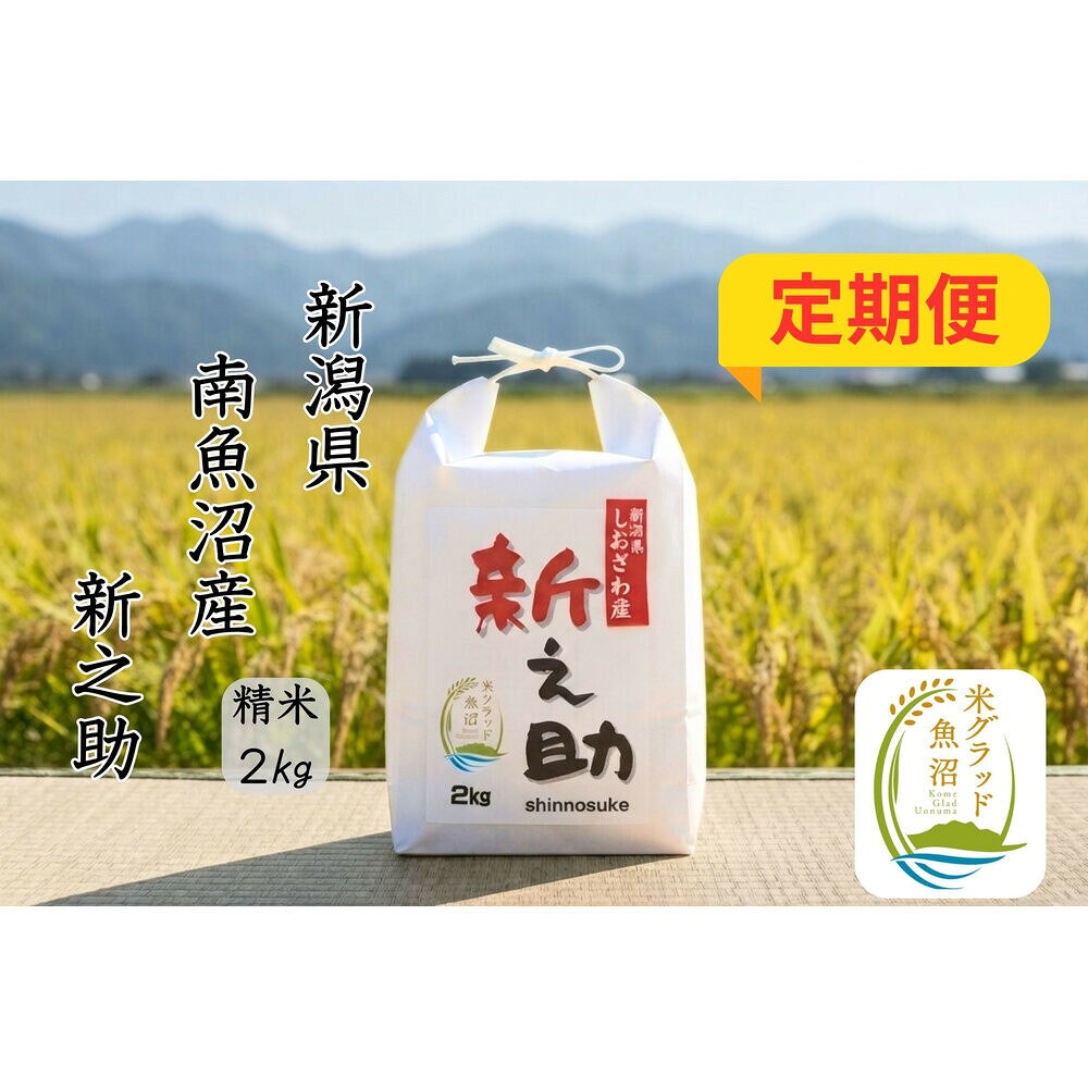 【ふるさと納税】【令和8年産 新米】【定期便】新潟県南魚沼産　新之助　2kg×3か月　大粒でツヤがあるこれまでにないお米 | お米 こめ 白米 食品 人気 おすすめ 送料無料