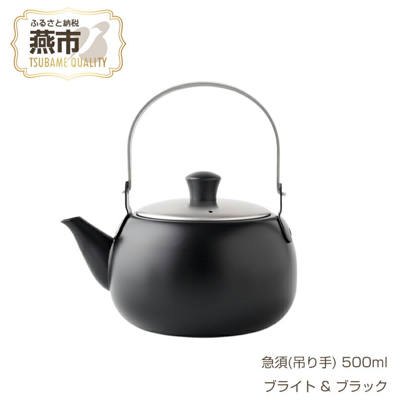 【ふるさと納税】 急須(吊り手) 500ml ブライト & ブラック【 急須 洗いやすい 茶こし 日本製 深蒸し茶 茶葉 和 モダン 陶器 プレゼント ギフト 新潟県 燕市 燕三条 アーネスト株式会社 】