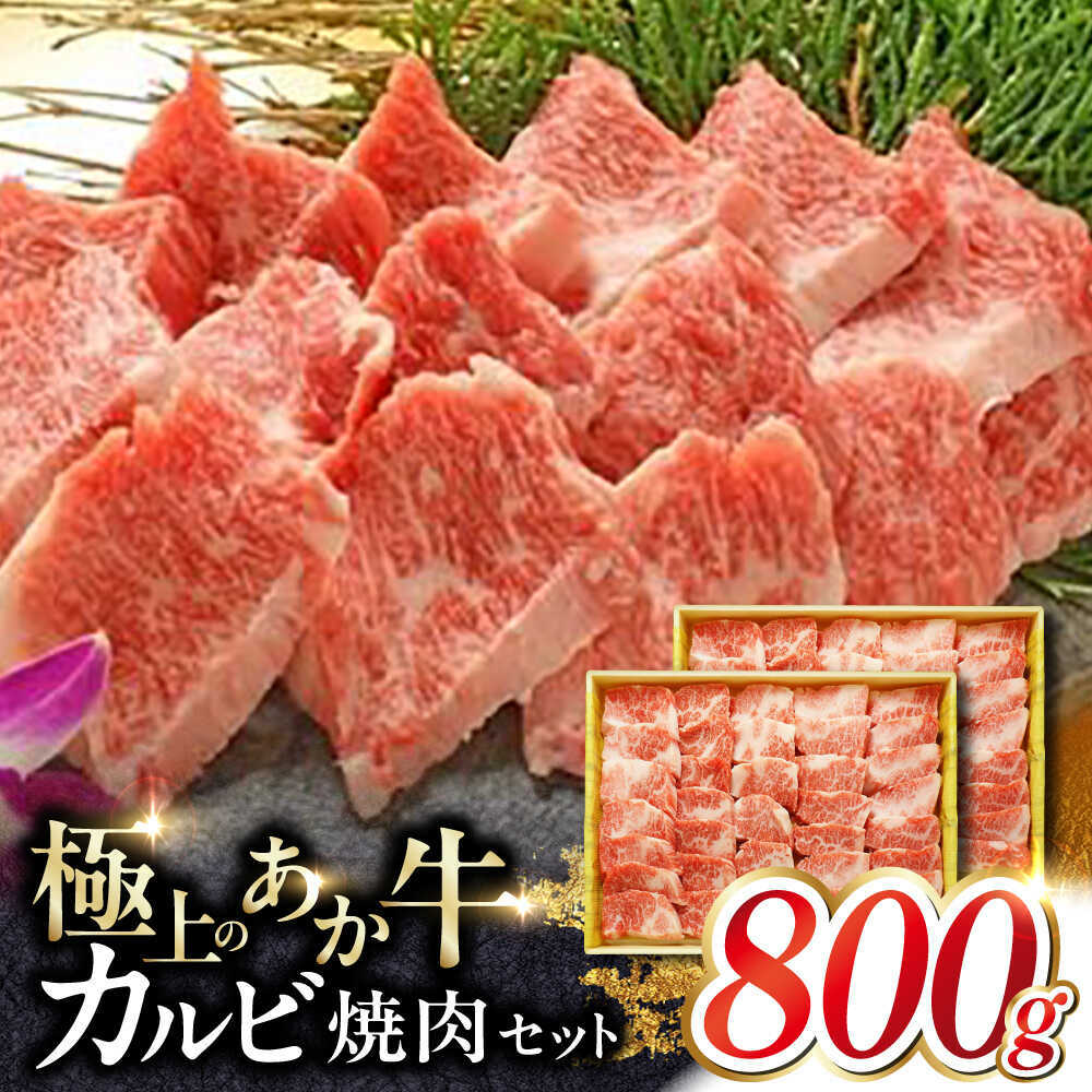 【ふるさと納税】あか牛カルビ焼肉セット 約800g 赤牛 【有限会社 三協畜産】[AYCQ051]