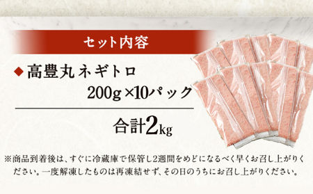 高豊丸ネギトロ２ｋｇ 天然 鮪 高知 まぐろたたき ねぎとろ 冷凍 小分け 便利 _tk014