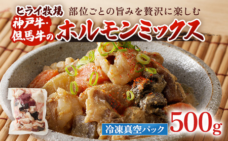 牛ホルモン 神戸牛 但馬牛 ミックス 計500g 牛ホルモン