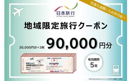 山梨県身延町 日本旅行 地域限定旅行クーポン 90,000円分 旅行 観光 ホテル 旅館 宿泊 クーポン 地域限定 山梨県 身延町