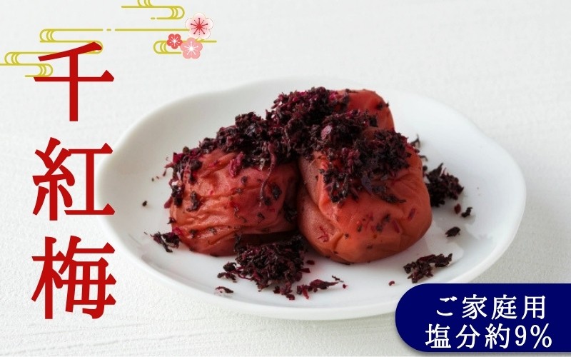 
                  ご家庭用梅干し　千紅梅　1kg(500g×2) 塩分約9％ / みなべ町 梅干 うめぼし ウメ かつお梅 はちみつ入り はちみつ漬け 家庭用 紀州南高梅 南高梅 簡易包装 お弁当 おにぎり【mrt002A】
                
