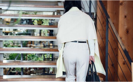 ストール CLEMATIS リバーシブル和紙ストール ( たたきポケット・イエロー ) レディース | 大判 ストール リバーシブル 和紙 おしゃれ シンプル マフラー 春夏 春 夏 新潟県 五泉市 