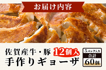 　佐賀産牛・佐賀産豚の手作りギョーザ　５パック B-86