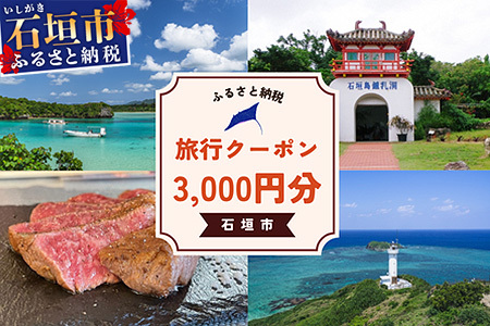 石垣市に泊まるふるさと納税旅行クーポン【3,000円分】｜沖縄県 石垣市 石垣島 八重山 旅行 クーポン 旅行クーポン 電子クーポン 日本空輸 NK-1