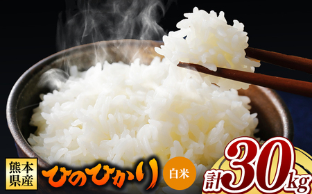 令和7年産 熊本県産 ひのひかり 白米 30kg 米 こめ