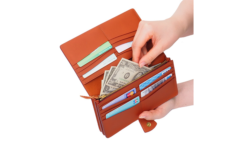 長財布 ワイド キャメル ＜名入れ無＞