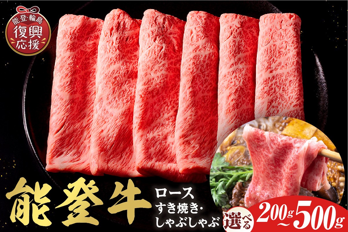 
                  【選べる内容量】【和牛セレブ】能登牛 牛ロース すき焼き・しゃぶしゃぶ
                