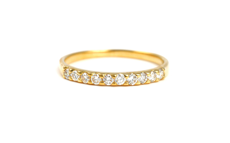 ピンキー エタニティリング  0.18CT  Ｒ3996DI-Y  イエローゴールド【1号～9号（0.5号刻み）】　ピンキーリング 指輪 リング YG ダイヤ ダイヤモンド ジュエリー