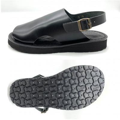 ふるさと納税 松原市 【メンズ】レザーサンダル ブラック　Sサイズ(24.5cm〜25.0cm) 栃木レザー使用 |  | 03