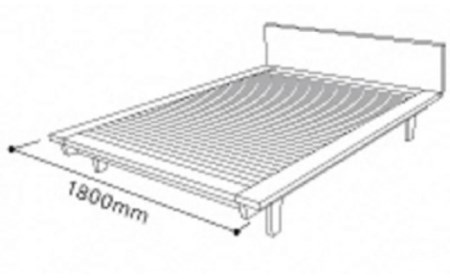 スリットベッド  クイーン ブラックチェリー 無垢材 D00028